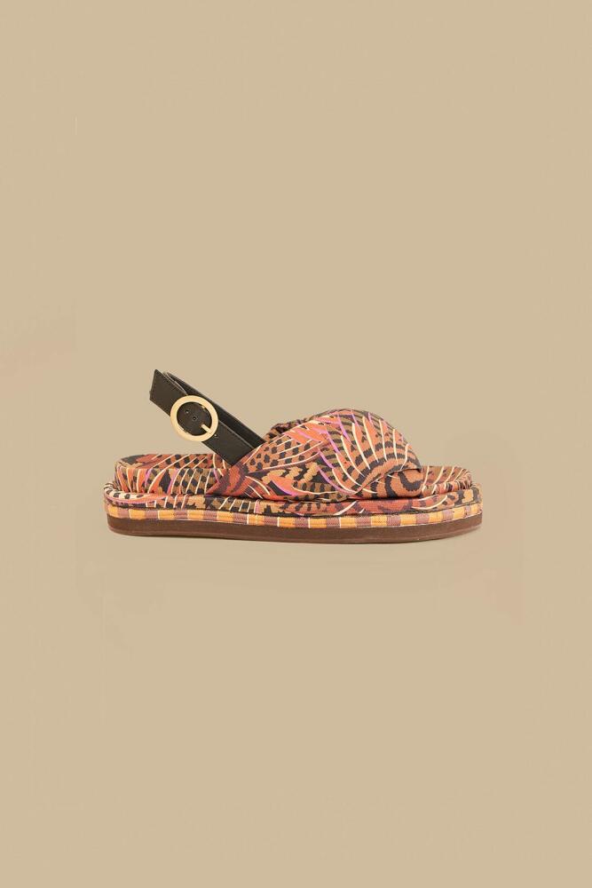 FARM Rio Caramel Macawmouflage Puffy Flat Sandal Cover