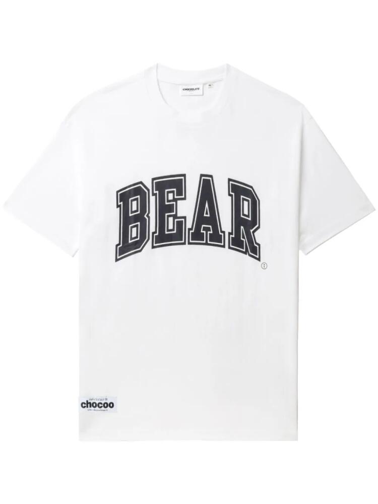 CHOCOOLATE bear-print cotton T-shirt - White Cover