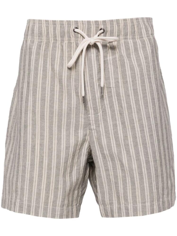 James Perse striped drawstring-waist shorts - Neutrals Cover