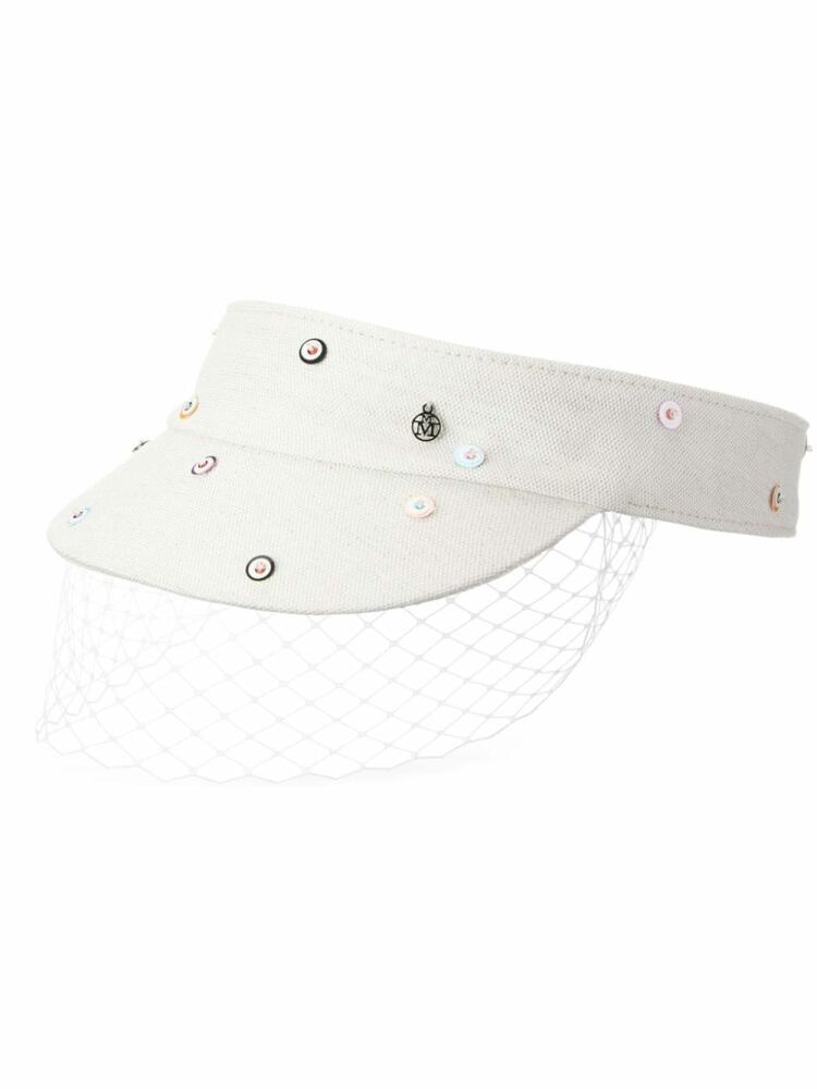 Maison Michel New Abby veil visor - White Cover