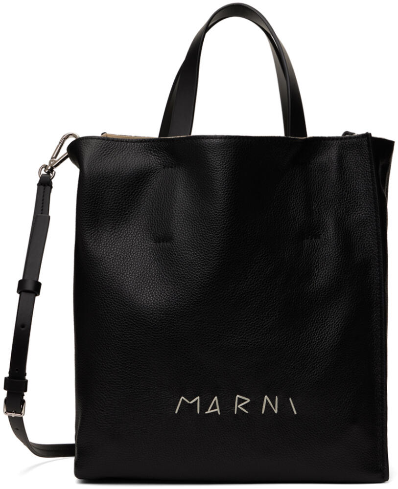 Marni Black Museo Soft Small Tote Cover