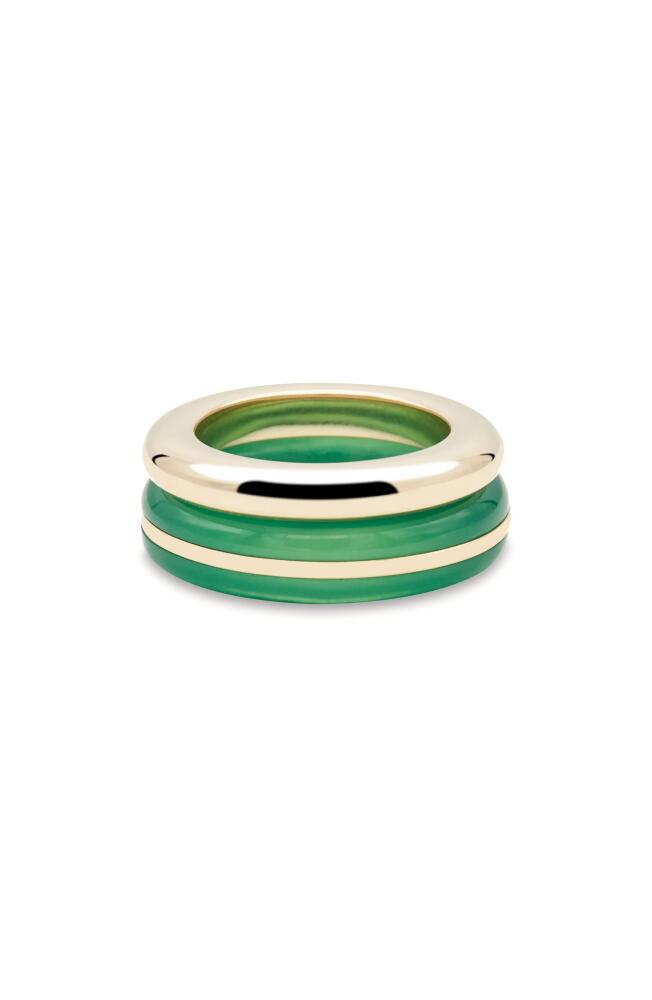 BY PARIAH Essential Set of 2 Stack Rings in Green Cover