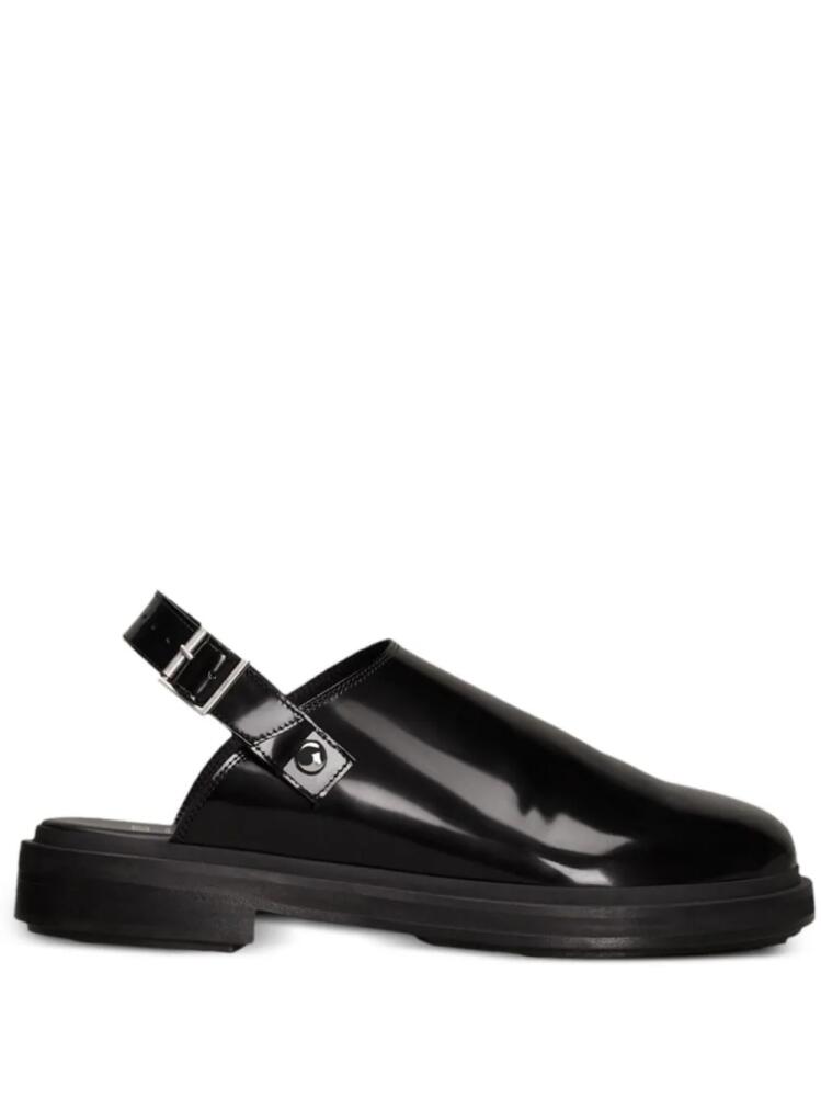 AMI Paris patent-leather slingback sandals - Black Cover