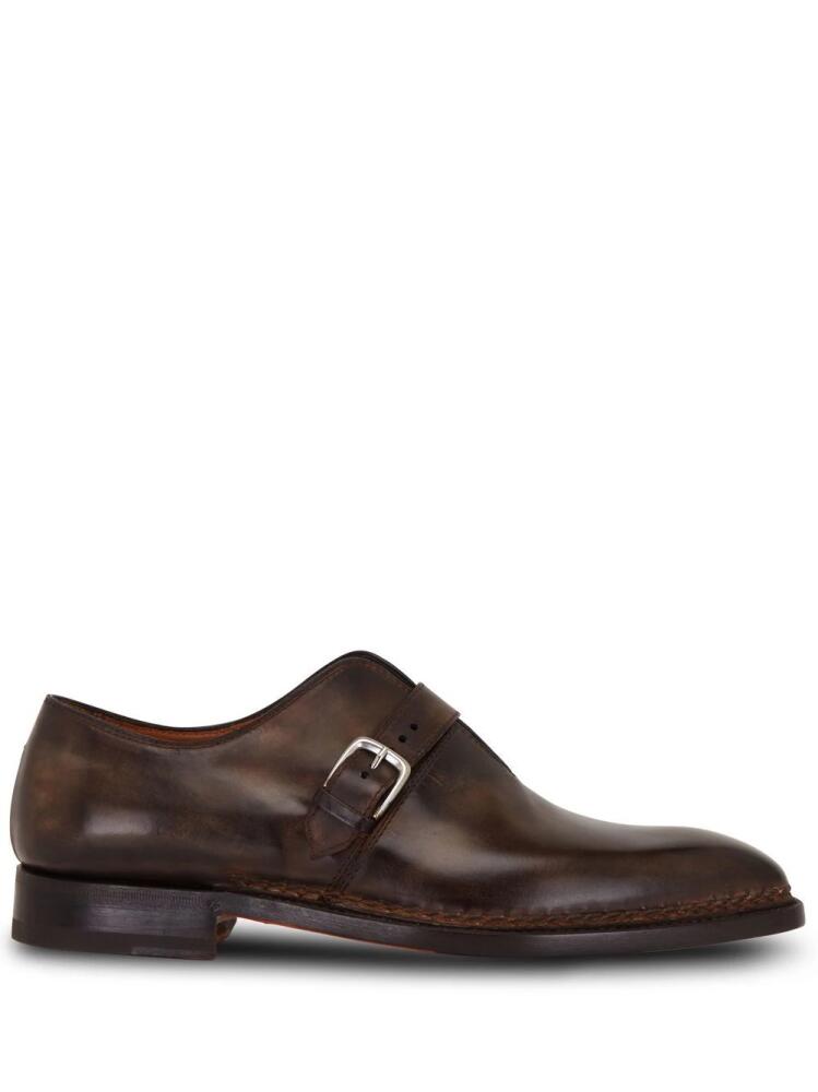 Bontoni buckled leather shoes - Brown Cover