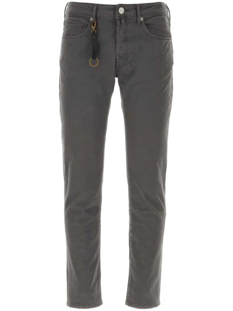 Incotex logo-patch straight-leg jeans - Grey Cover