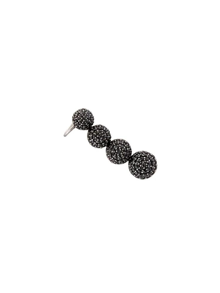 ALINKA 18kt white gold Black Caviar diamond right slider earring - Metallic Cover