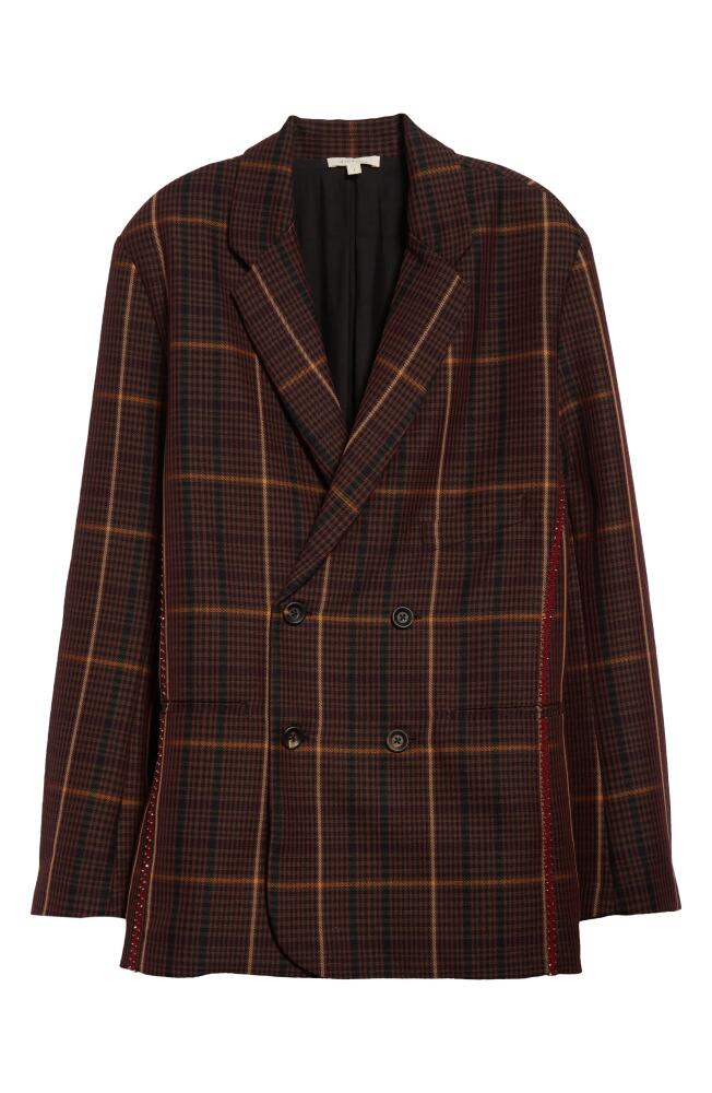 Diotima Hodges Plaid Double Breasted Blazer in Maroon Cover