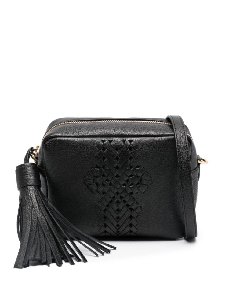 Anya Hindmarch bow-detailing leather crossbody bag - Black Cover