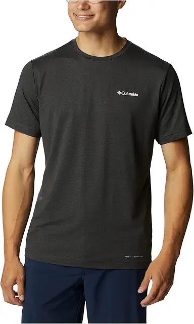 Columbia Tech Trail Graphic Tee (Black Heather/Gemlines Graphic) Men's Clothing Cover