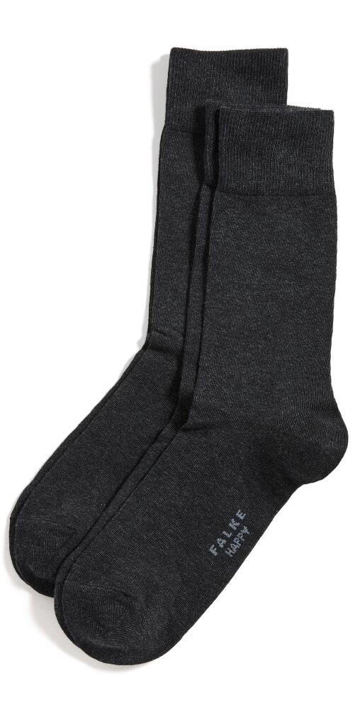 Falke Happy 2 Pack Socks Anthracite Melange Cover