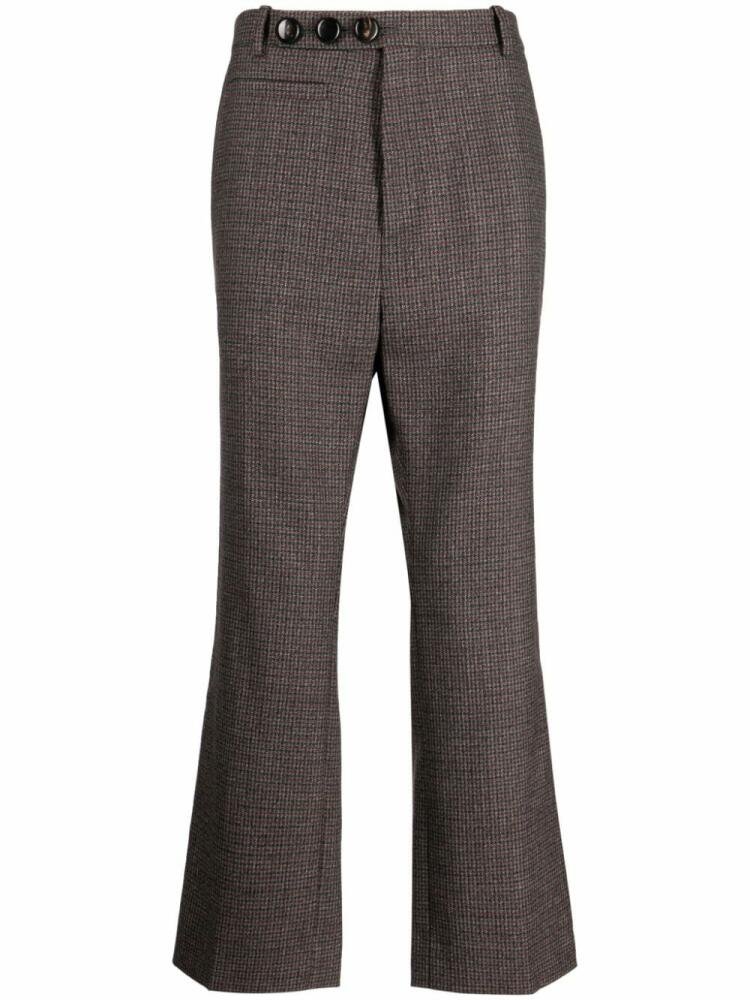 Namacheko houndstooth-pattern tailored trousers - Grey Cover