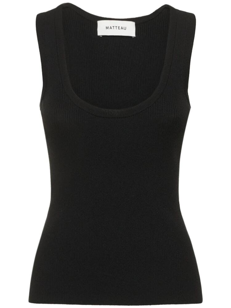 MATTEAU Ribbed Viscose Jersey Tank Top Cover