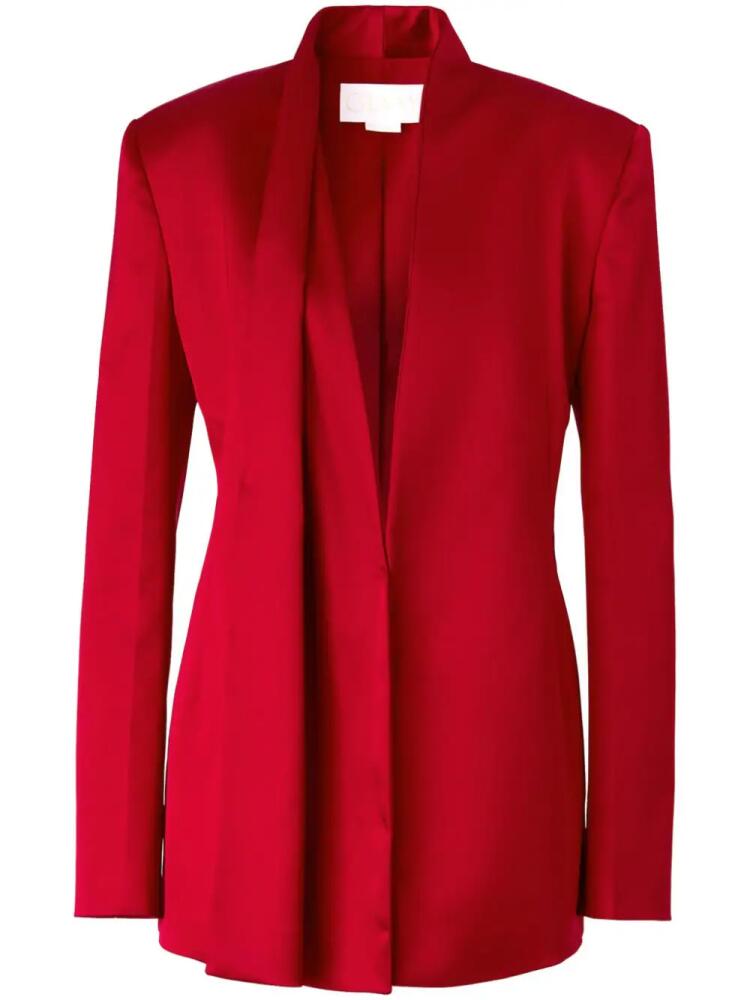 Genny satin-finish blazer - Red Cover