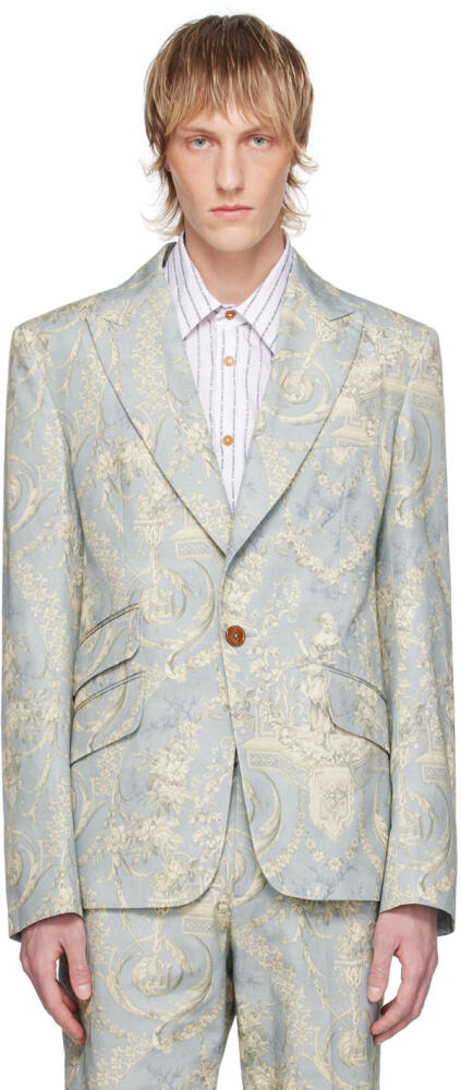 Vivienne Westwood Blue One Button Blazer Cover