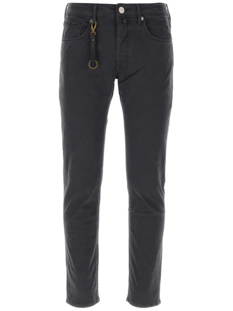 Incotex logo-patch straight-leg jeans - Grey Cover