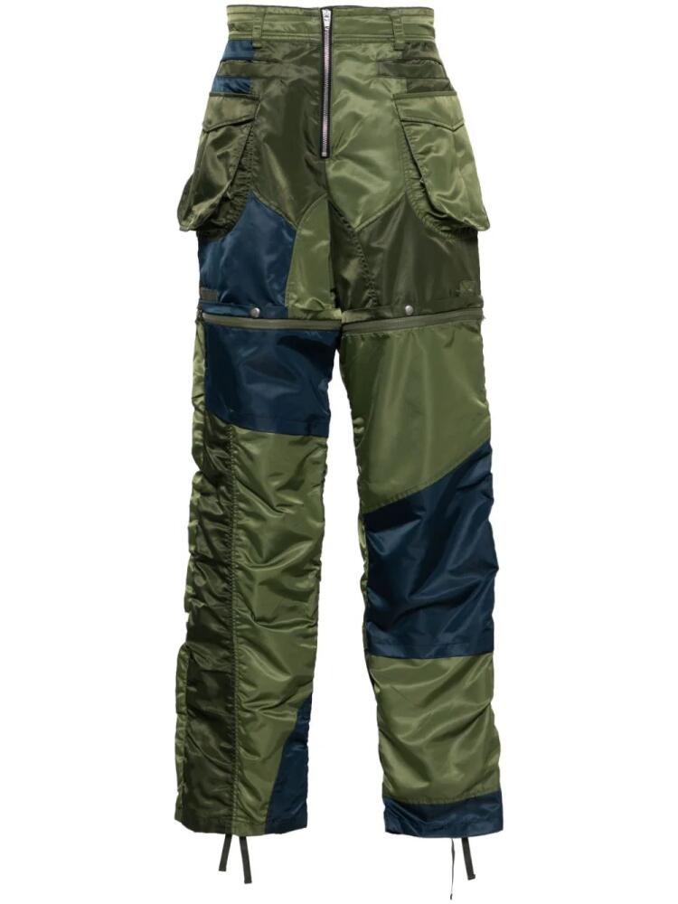 Andersson Bell detachable patchwork cargo trousers - Green Cover