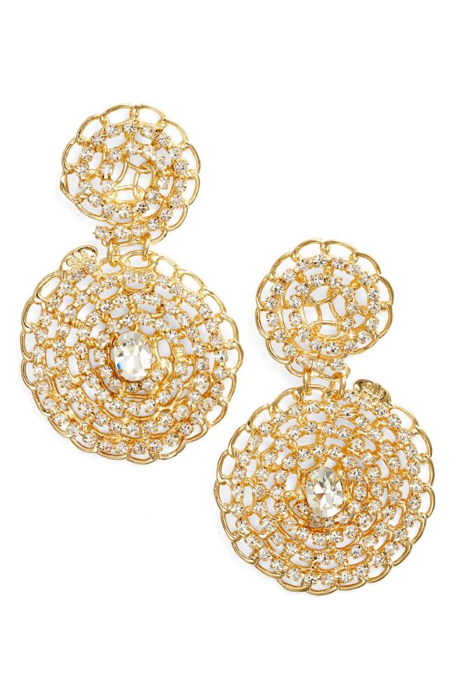 Gas Bijoux Serti Drop Earrings in Gold Cover