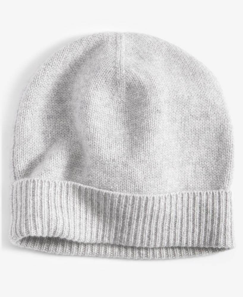 Charter Club 100% Cashmere Cuffed Beanie, Created for Macys - Ice Grey Heather Cover