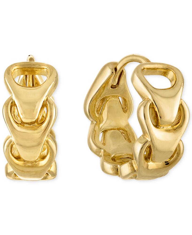 Bulova Link Hoop Earrings in 14k Gold - Gold-tone Cover