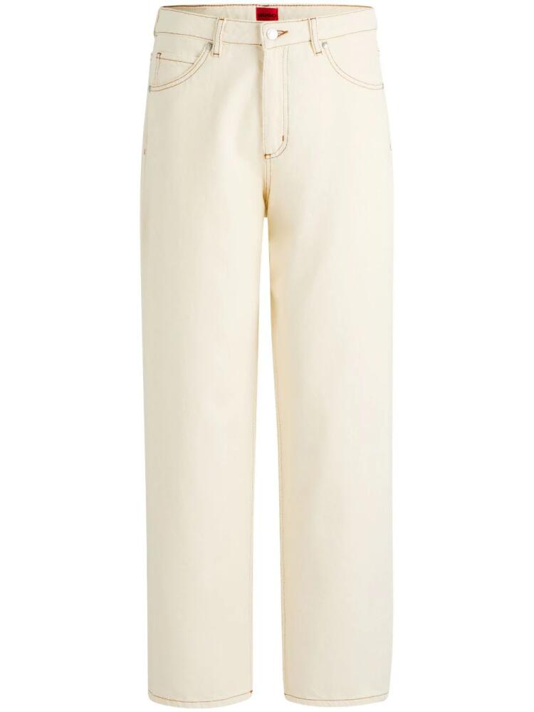 HUGO low-rise straight-leg jeans - Neutrals Cover