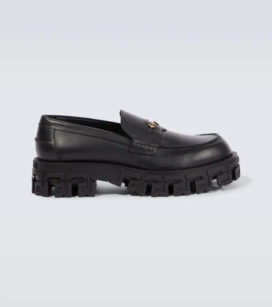 Versace Greca Portico leather loafers Cover