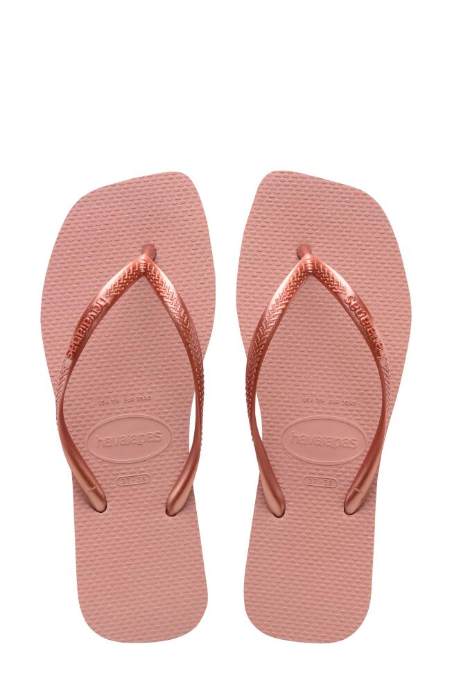 Havaianas Slim Square Flip Flop in Crocus Rose Cover