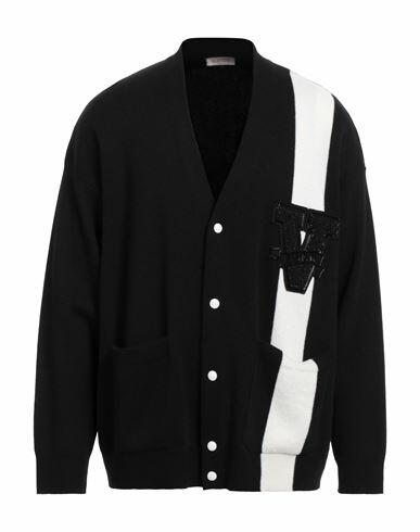 Valentino Garavani Man Cardigan Black Virgin Wool, Cashmere, Polyester Cover