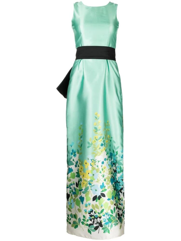 Bambah oversize bow detail gown - Green Cover