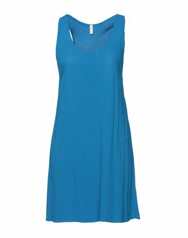 Lanston Woman Mini dress Azure Rayon Cover