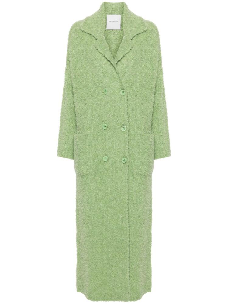 ERMANNO FIRENZE bouclé coat - Green Cover