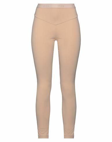 Gcds Woman Leggings Beige Polyamide, Elastane Cover