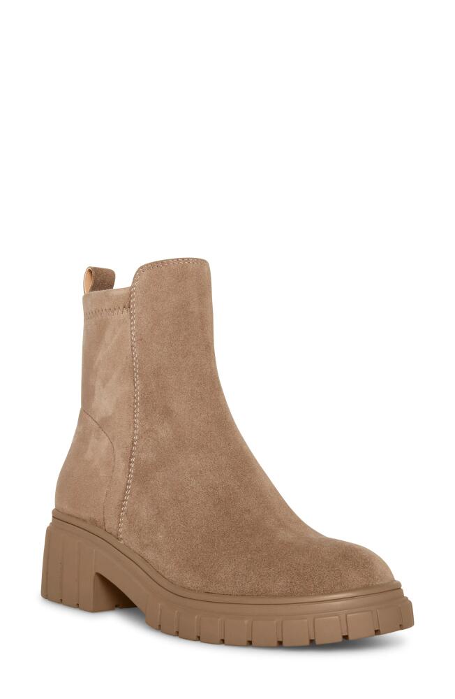 Blondo Prestly Waterproof Leather Bootie in Dark Taupe Suede Cover