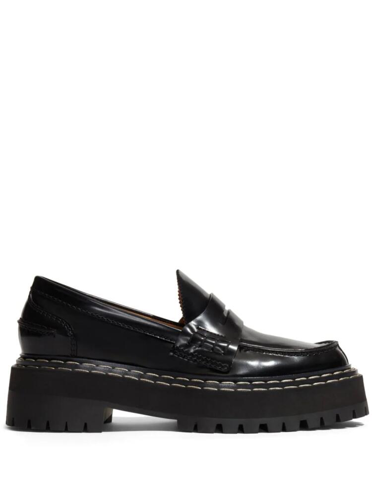 Proenza Schouler platform leather loafers - Black Cover