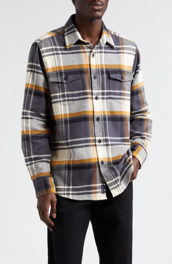 Noah Heavyweight Plaid Flannel Button-Up Shirt in Natural/Brown/Black/Rust Cover