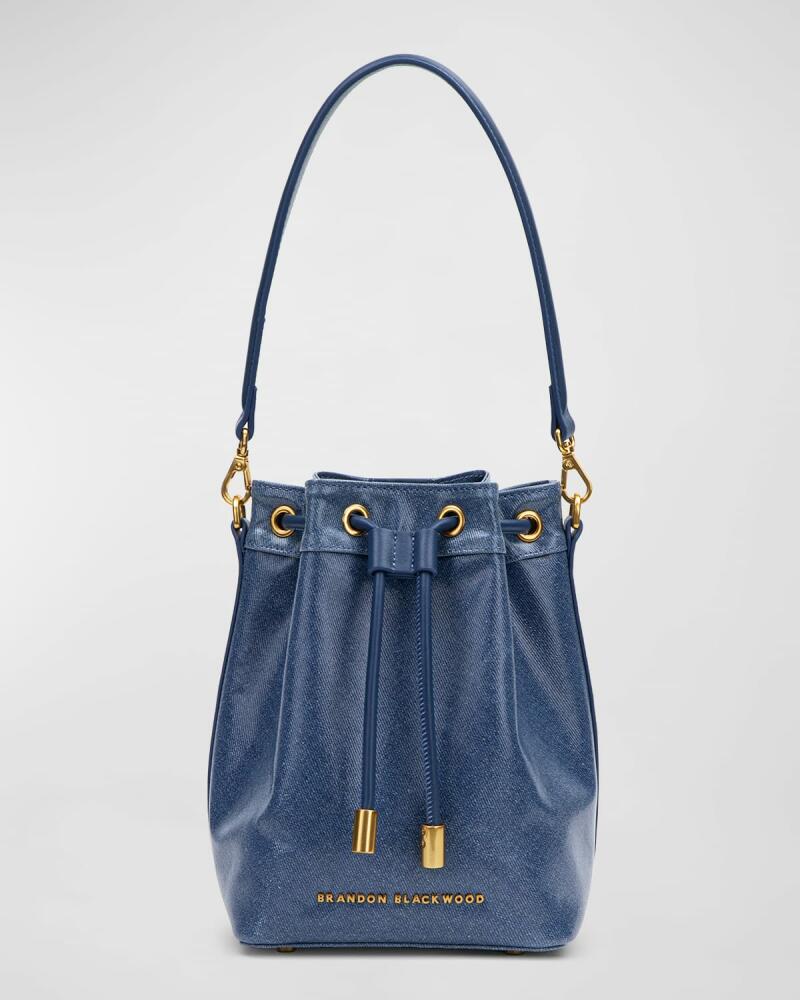 Brandon Blackwood Corey Denim Leather Bucket Bag Cover