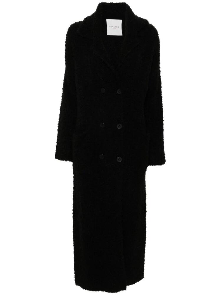 ERMANNO FIRENZE bouclé coat - Black Cover