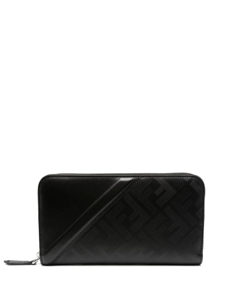 FENDI FF-motif leather wallet - Black Cover