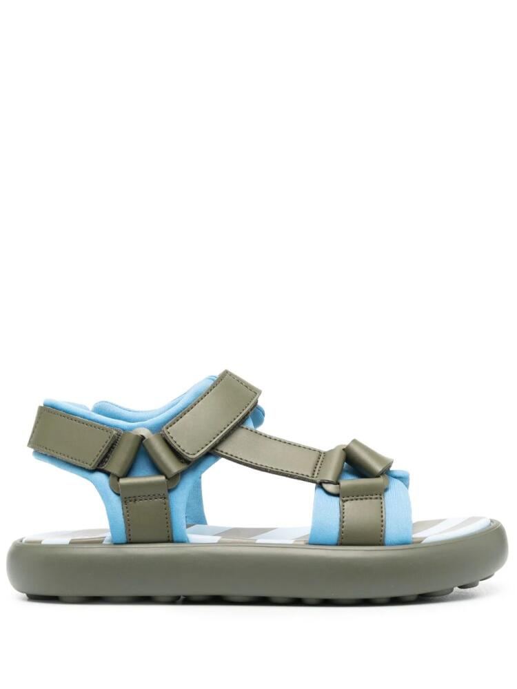 Camper two-tone touch-strap sandals - Green Cover