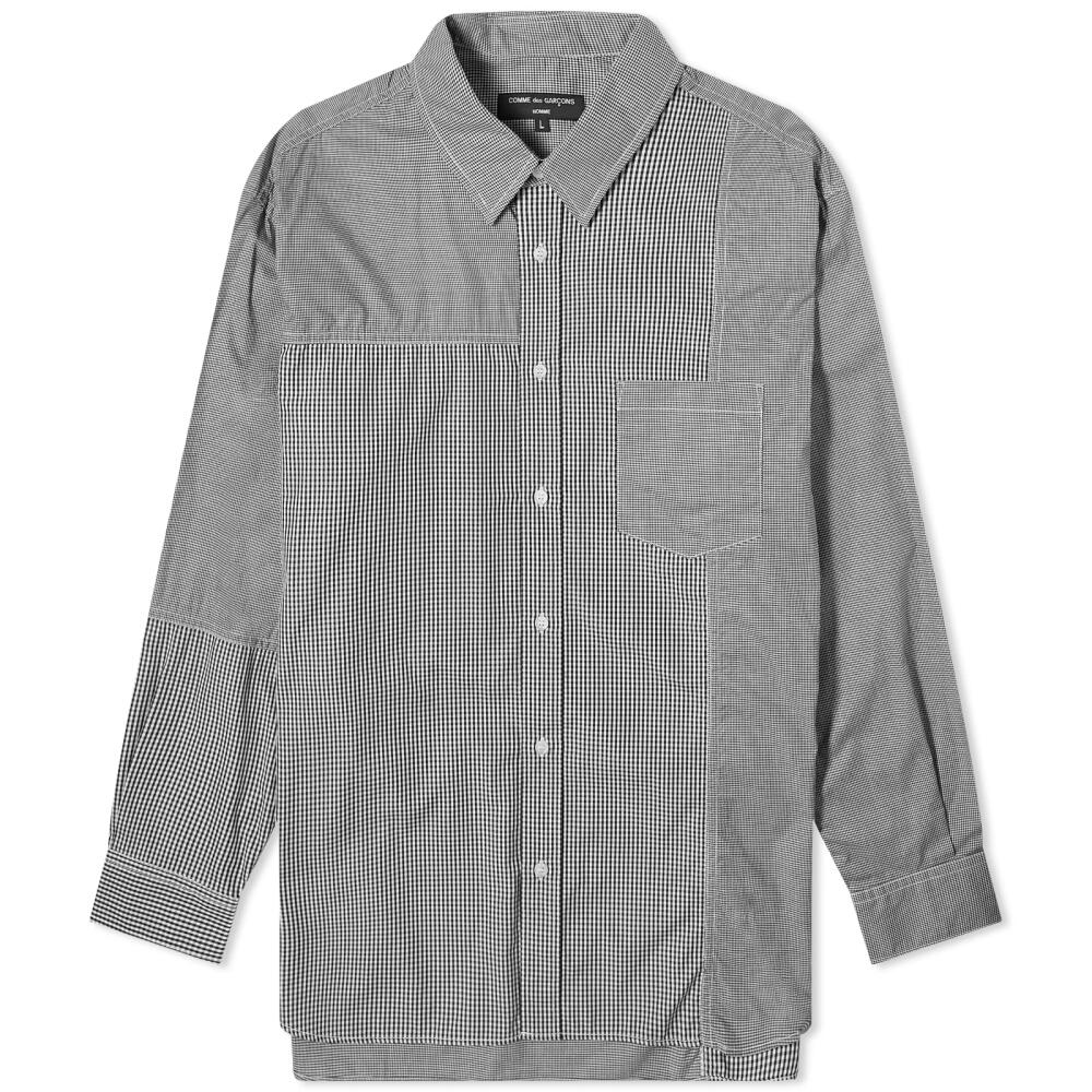 Comme des Garçons Homme Men's Gingham Patchwork Shirt in Black/White Cover