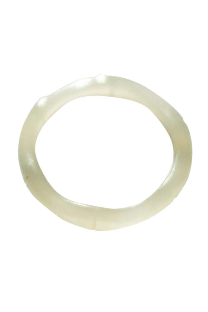 seree Mermaid Off white skinny jade ring in Light Green Cover