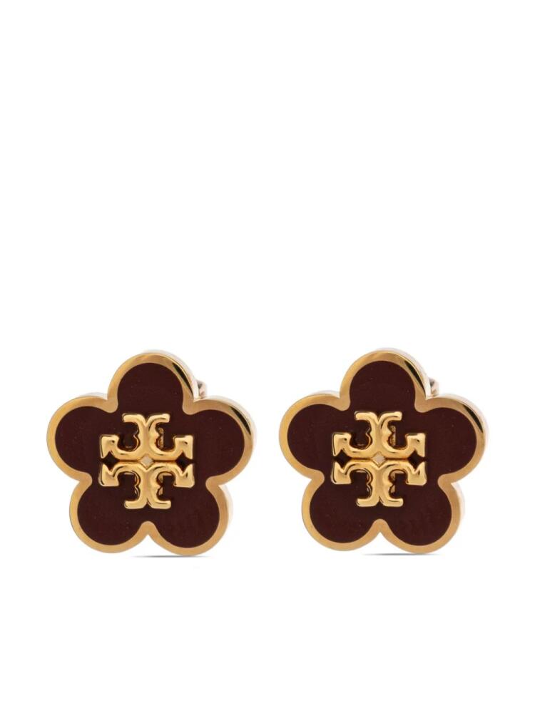 Tory Burch logo earrings - Brown Cover