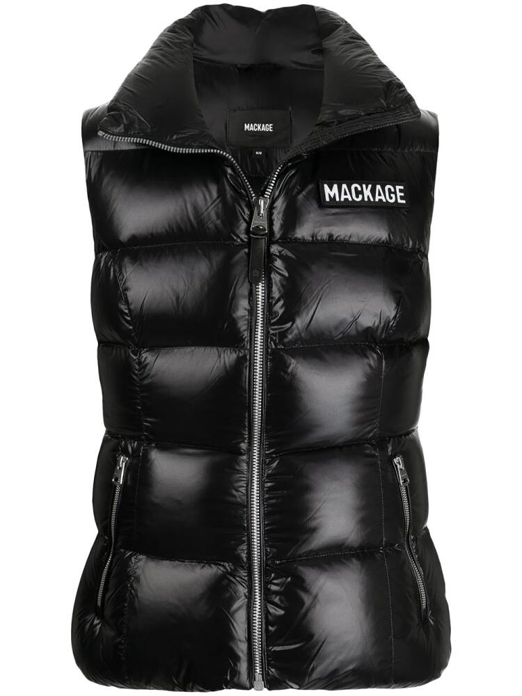 Mackage chest logo-patch gilet - Black Cover