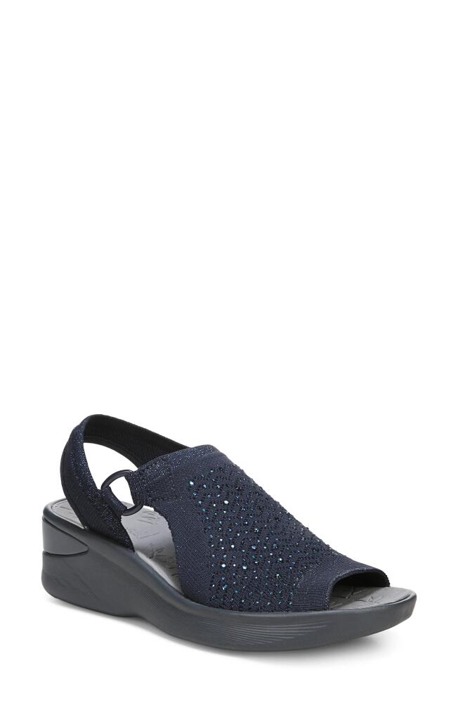 BZees Star Bright Knit Wedge Sandal in Navy Cover