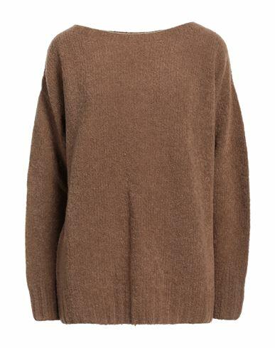 Gentryportofino Woman Sweater Brown Virgin Wool, Polyamide Cover