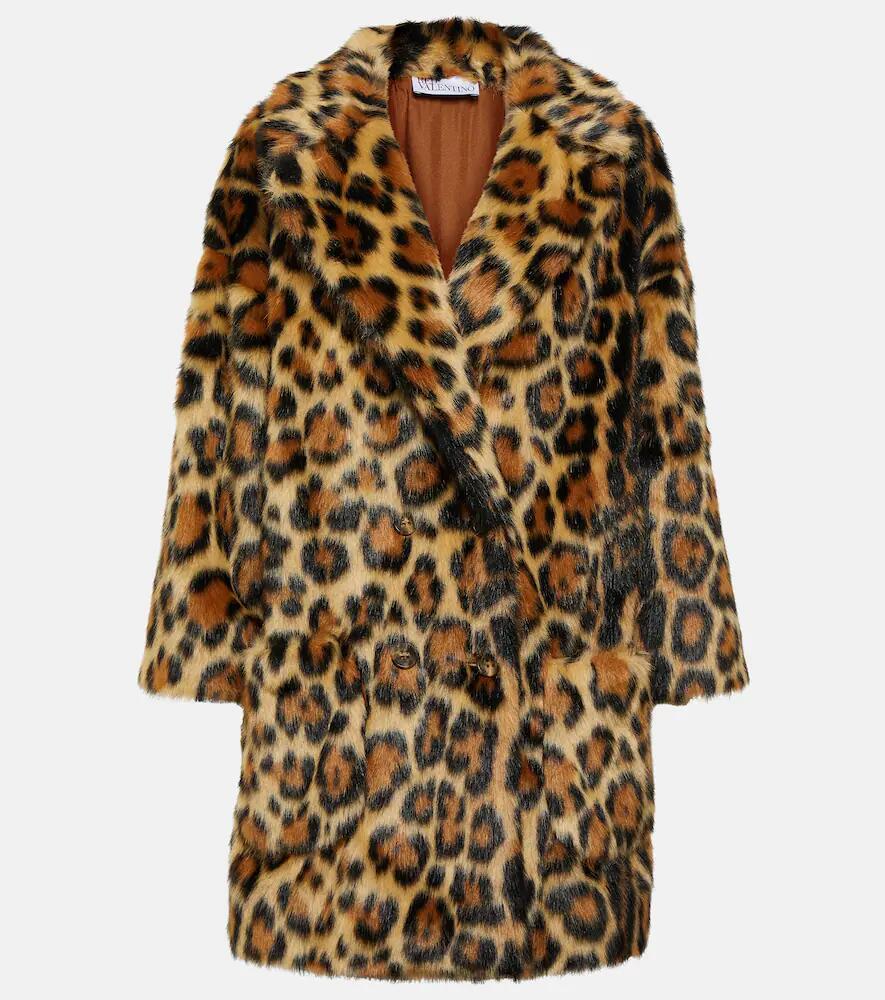 REDValentino Leopard-print faux fur coat Cover