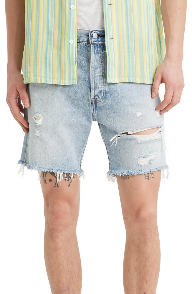 levi's 501 '93 Ripped Denim Shorts in Light Indigo Destructed Cover