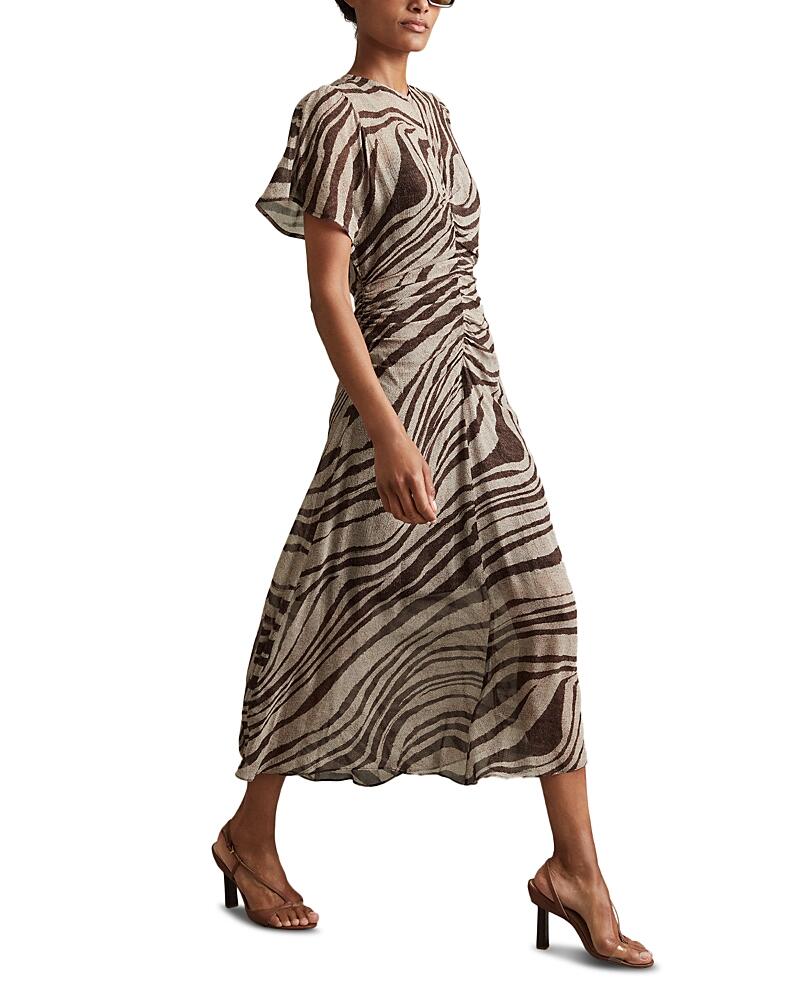 Reiss Tabitha Animal Print Midi Dress Cover