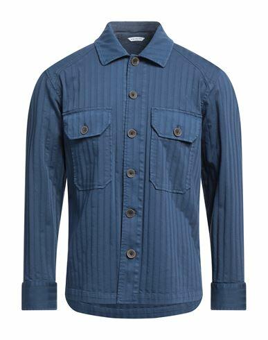 Manuel Ritz Man Shirt Blue Cotton, Elastane Cover