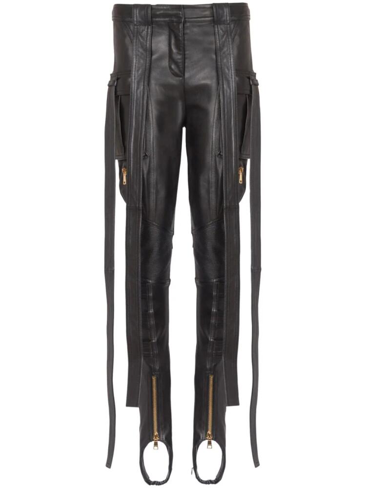 Balmain leather cargo trousers - Black Cover