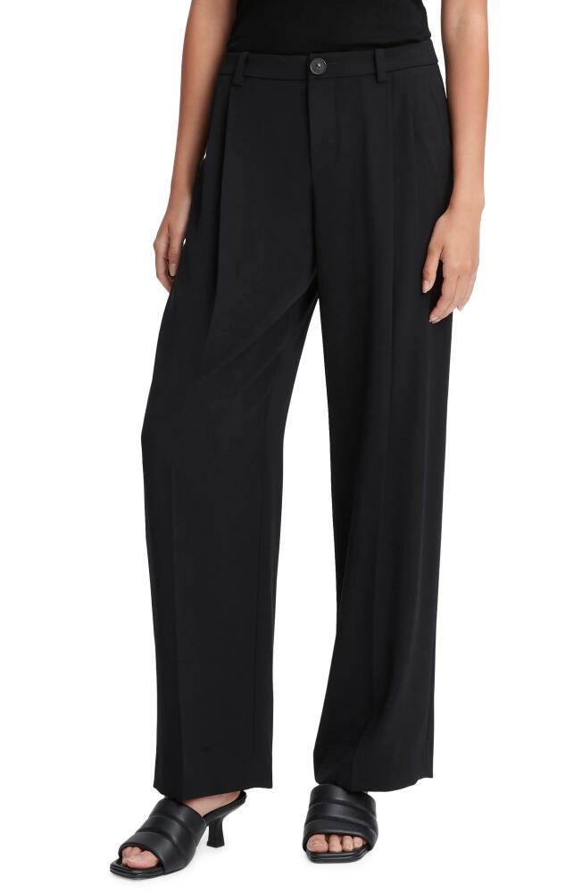 Vince Pleated Crepe Pants in Black Cover